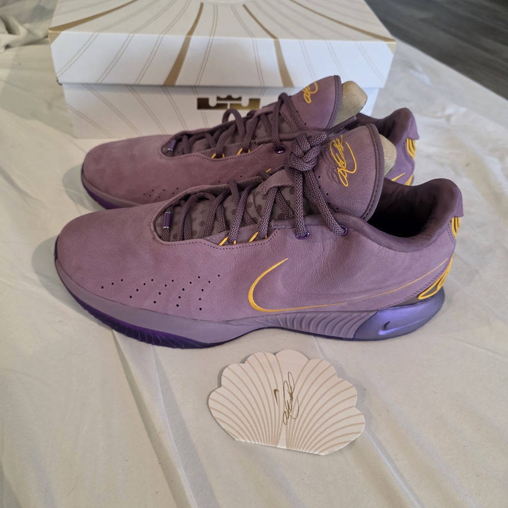 Purple and Yellow Nike Sneakers